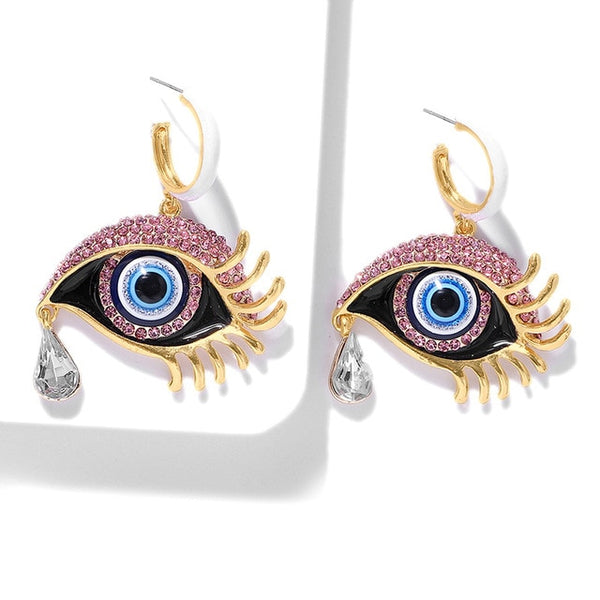 JShine Multi color Crystal Rhinestone Drop Earrings Metal Enamel Bee Parrot Fruit Dangle Statement Earring Women Fashion Jewelry
