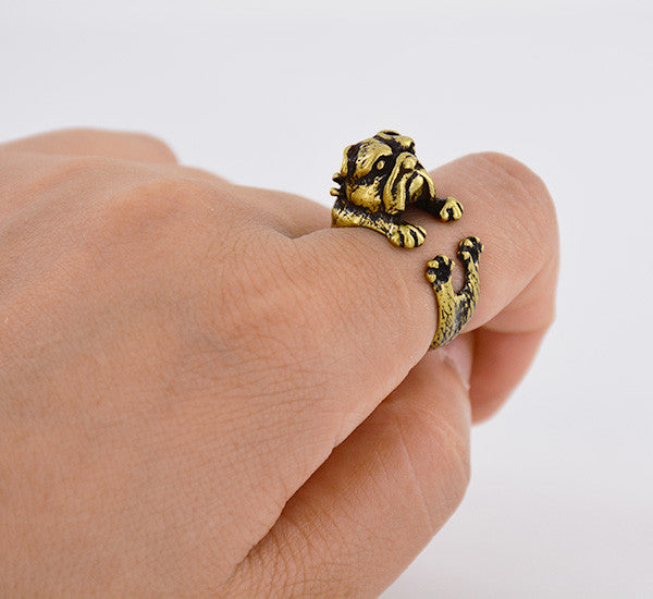 Cute Handmade English Bulldog Ring